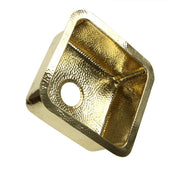 Nantucket Sinks SQRB-7 16.625" Hammered Brass Square Undermount Bar Sink (image 4)