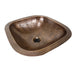 Nantucket Sinks 16.25" Hand Hammered Square Undermount Bathroom Sink w/Overflow - Parent