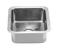 Nantucket Sinks SQRS-7MF 16.5 inch square hammered satin matte finish stainless bar sink
