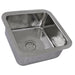Nantucket Sinks SQRS-7 SQRS-7 16.5 Inch Square Hammered Stainless Undermount Bar Sink