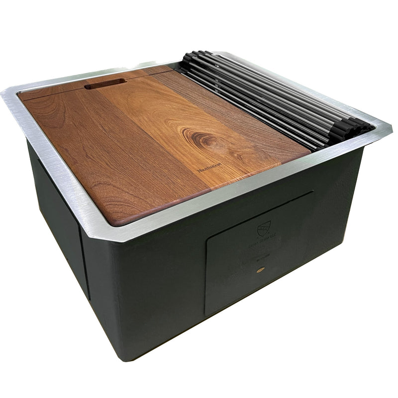 Nantucket Sinks SR-PS-1919-16 Pro Series Prep-Station Single Bowl Undermount Entertainment Sink (image 2)