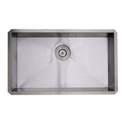Nantucket Sinks SS-PRO-ZR3018-5.5 30" Single Bowl Zero Radius ADA Stainless Steel Kitchen Sink (image 2)