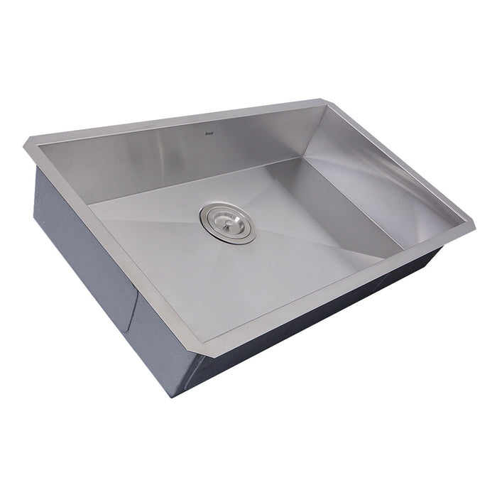 Nantucket Sinks SS-PRO-ZR3018-5.5 30" Single Bowl Zero Radius ADA Stainless Steel Kitchen Sink