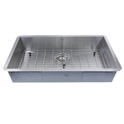 Nantucket Sinks SS-PRO-ZR3018-5.5 30" Single Bowl Zero Radius ADA Stainless Steel Kitchen Sink (image 6)
