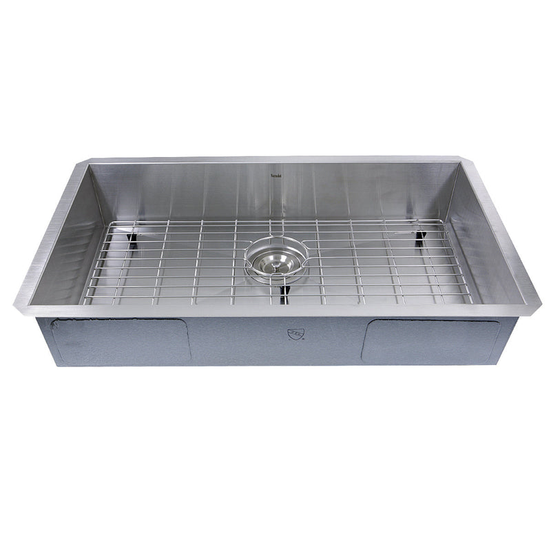 Nantucket Sinks SS-PRO-ZR3018-5.5 30" Single Bowl Zero Radius ADA Stainless Steel Kitchen Sink (image 6)