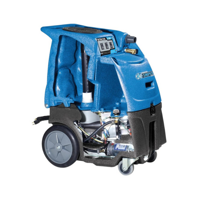 Sandia Sniper 6 Gallon Dual 3 Stage Carpet Extractor internal components view.