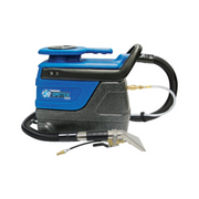Sandia Spot Extractor Kit with 7 Ft Hoses and Two Upholstery Tools Options side view with hose and upholstery tool.