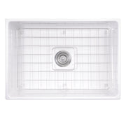 Nantucket Sinks T-FCFS27 27" Farmhouse Fireclay Sink with Drain and Grid (image 3)