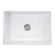 Nantucket Sinks T-FCFS27 27" Farmhouse Fireclay Sink with Drain and Grid (image 5)