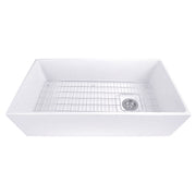 Nantucket Sinks T-FCFS36 36" Farmhouse Sink with Offset Drain and Grid (image 3)