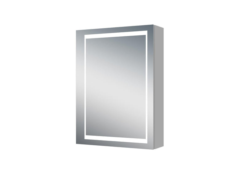 Beselare 20'' Surface Mount Frameless 1 Door Medicine Cabinet with 2 Shelves and LED Lighting (image 2)