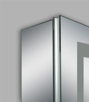 Beselare 20'' Surface Mount Frameless 1 Door Medicine Cabinet with 2 Shelves and LED Lighting (image 5)