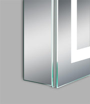 Beselare 20'' Surface Mount Frameless 1 Door Medicine Cabinet with 2 Shelves and LED Lighting (image 6)