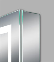 Beselare 20'' Surface Mount Frameless 1 Door Medicine Cabinet with 2 Shelves and LED Lighting (image 7)