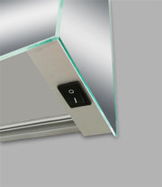 Beselare 20'' Surface Mount Frameless 1 Door Medicine Cabinet with 2 Shelves and LED Lighting (image 8)