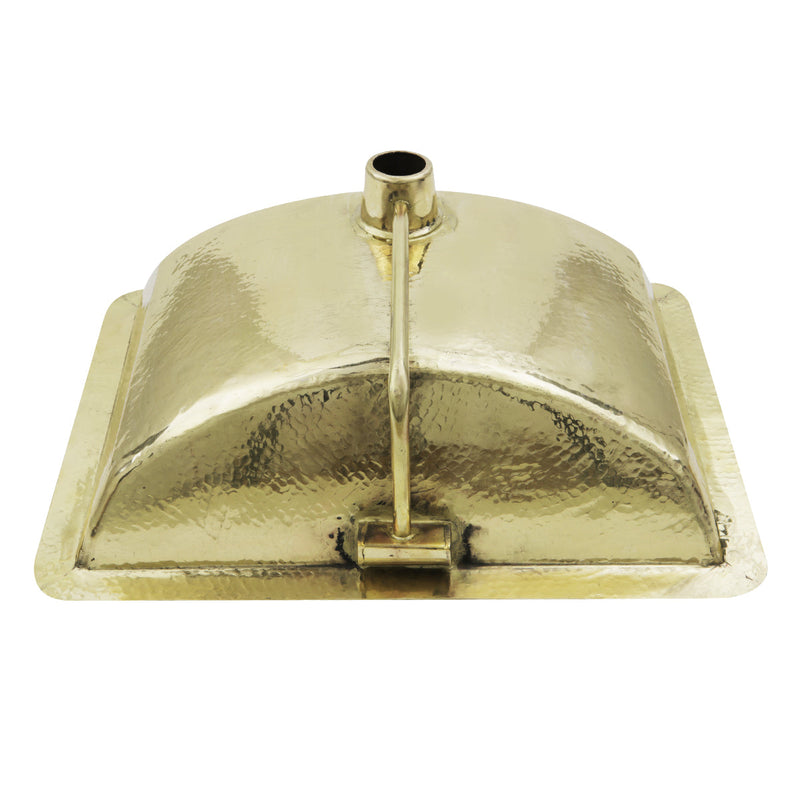 Nantucket Sinks TRB-1914-OF TRB-1914-OF - 21" Hand Hammered Brass Rectangle Undermount Bathroom Sink with Overflow (image 4)
