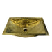 Nantucket Sinks 24" Hammered Brass Rectangle Undermount Bathroom Sink w/Overflow