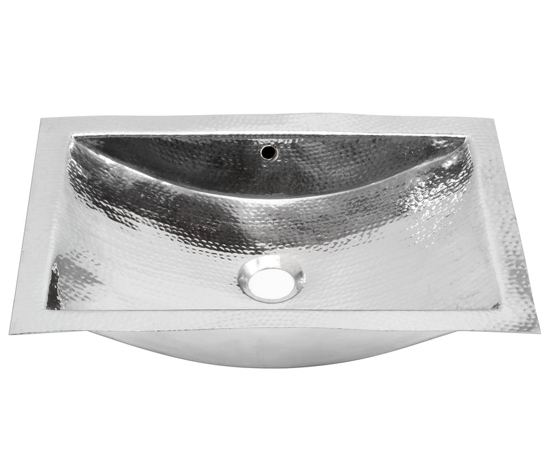 Nantucket Sinks TRS-OF Hammered Rectangle Undermount Bathroom Sink (image 2)