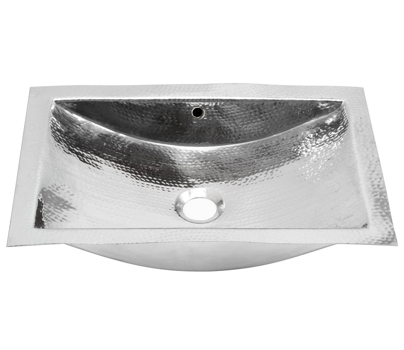 Nantucket Sinks TRS-OF Hammered Rectangle Undermount Bathroom Sink