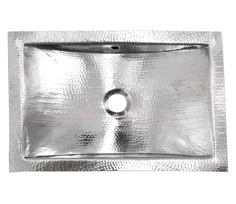 Nantucket Sinks TRS-OF Hammered Rectangle Undermount Bathroom Sink (image 3)