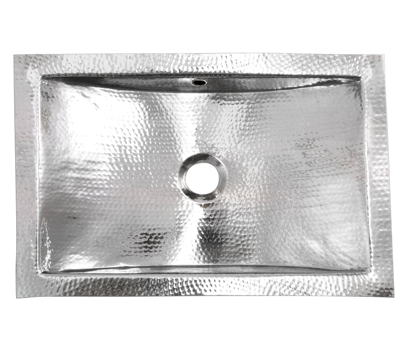 Nantucket Sinks TRS-OF Hammered Rectangle Undermount Bathroom Sink