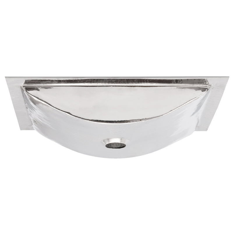 Nantucket Sinks TRS Hand Hammered Stainless Steel Rectangle Undermount Bathroom Sink (image 3)