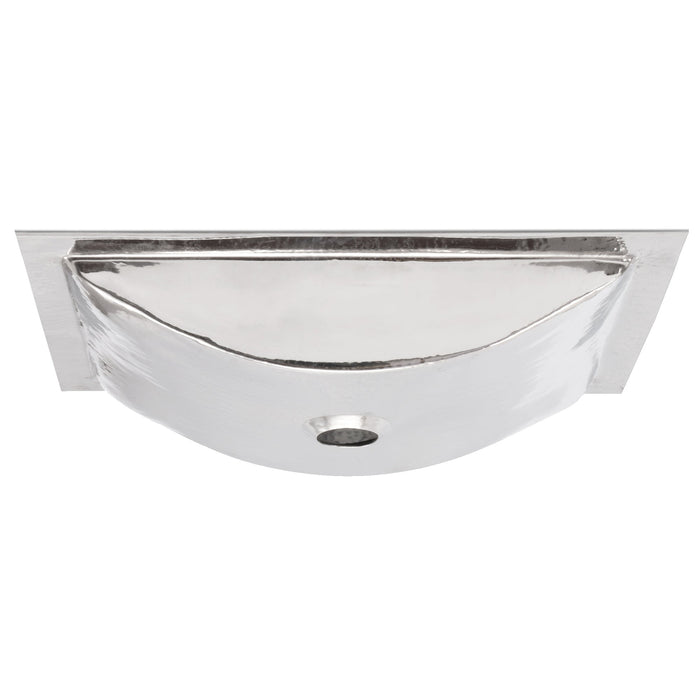 Nantucket Sinks TRS Hand Hammered Stainless Steel Rectangle Undermount Bathroom Sink