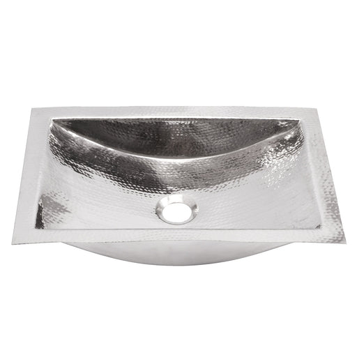 Nantucket Sinks TRS Hand Hammered Stainless Steel Rectangle Undermount Bathroom Sink