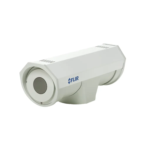 Teledyne FLIR 61301 0002 angled view white fixed housing blue logo.