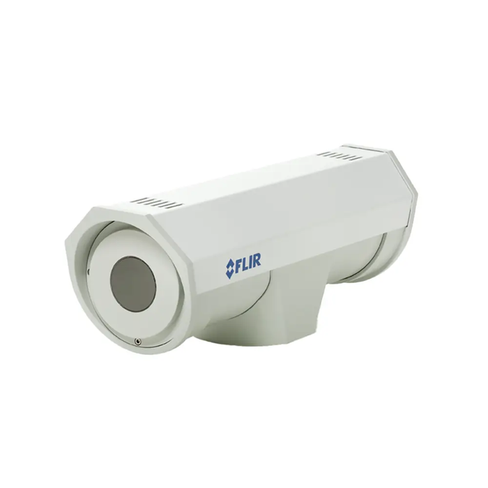 Teledyne FLIR 61301 0002 angled view white fixed housing blue logo.