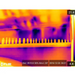 Teledyne FLIR A400 IS DFOV 42 24 thermal image bottle line with temperature data overlay.