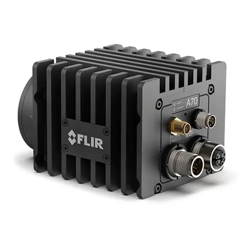 Teledyne FLIR A50 RD KIT 29 angled view rear connectors black metal housing.