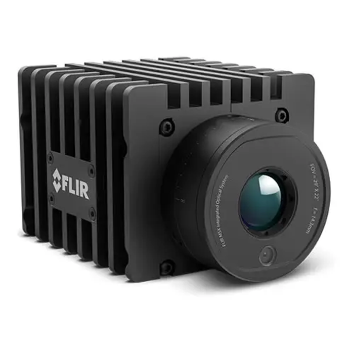 Teledyne FLIR A50 RD KIT 51 front angled view black metal body large lens.
