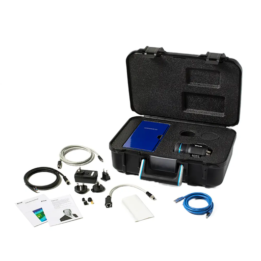 Teledyne FLIR A500 STD standard science kit open case cables camera manuals accessories.