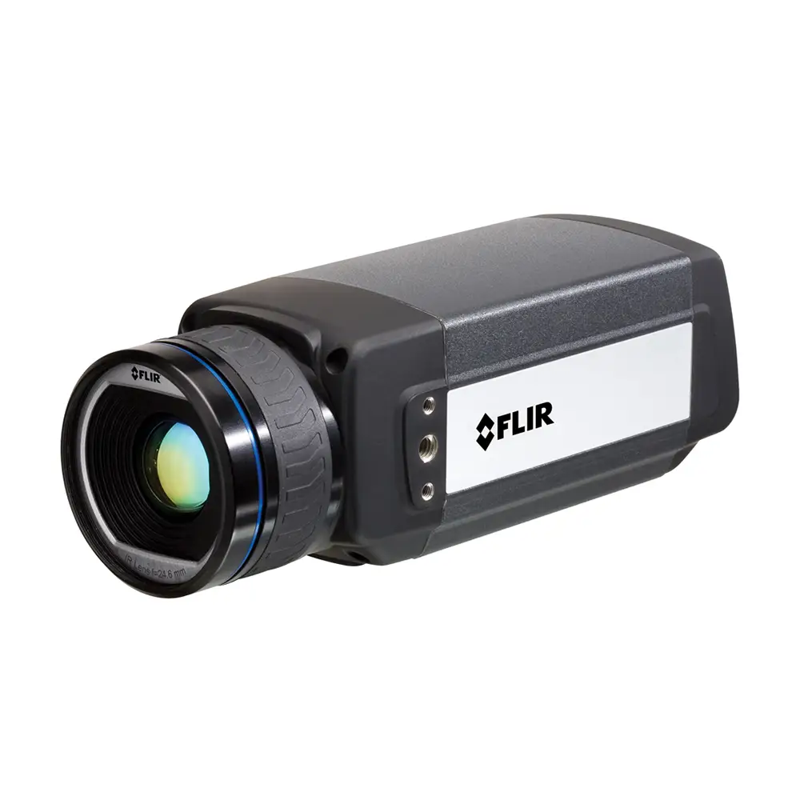 Teledyne FLIR A655SC FOV 15 angled view black and white body with flir logo.