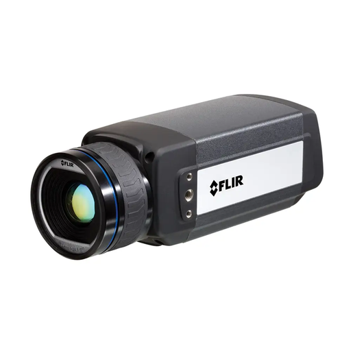 Teledyne FLIR A655SC high resolution angled view black and white body with flir logo.
