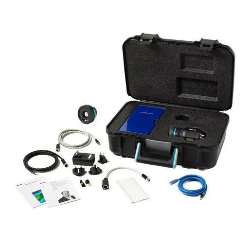 Teledyne FLIR A700 PRO kit contents open case cables lens manuals.