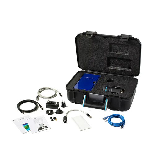 Teledyne FLIR A700 STD standard science kit open case accessories laid out thermal camera.