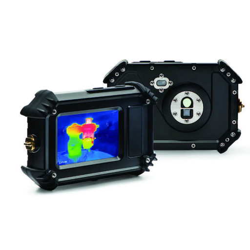 Teledyne FLIR CX5 Hazardous Location Rated Compact Thermal Camera front and rear view with thermal display.