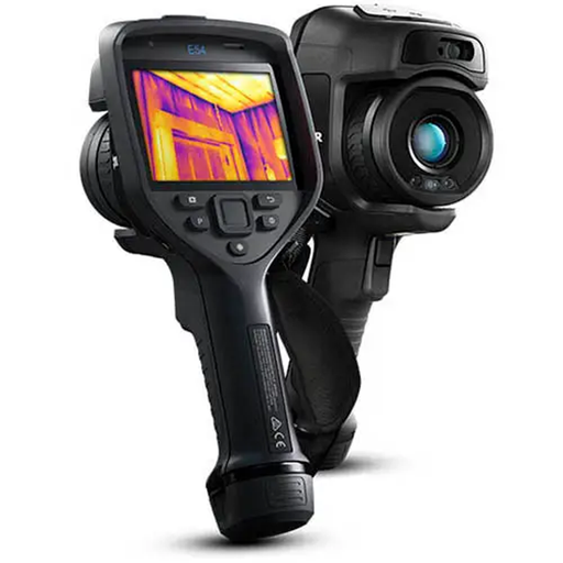 Teledyne FLIR E54 24 NIST front and back view thermal display and lens.