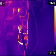 Teledyne FLIR E76 24 14 Advanced Thermal Imaging Camera thermal view electrical wiring heat distribution.