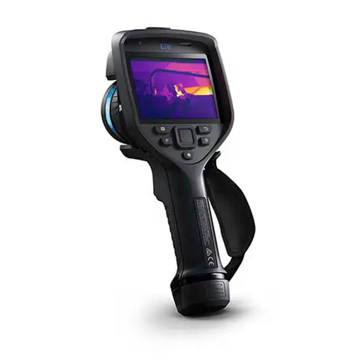 Teledyne FLIR E76 42 14 Advanced Thermal Imaging Camera front angle closeup of camera screen and controls.