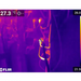 Teledyne FLIR E76 Dual FOV 24 42 thermal image circuit panel heat signature.