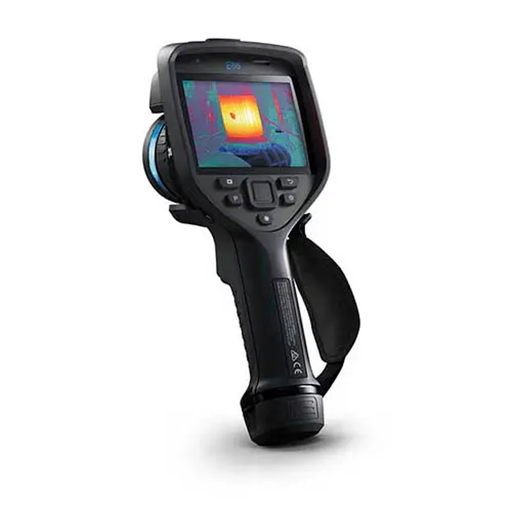 Teledyne FLIR E86 24 14 side angle thermal display black body blue ring.