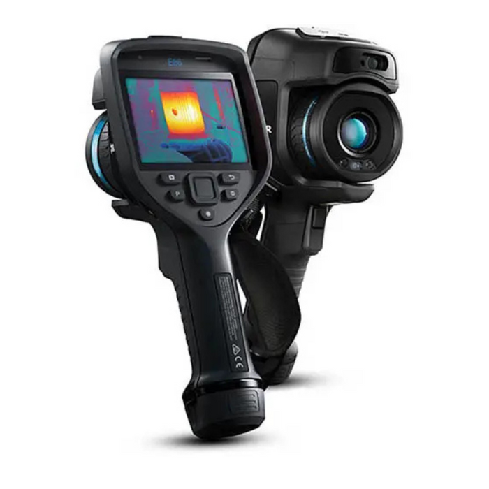 Teledyne FLIR E86 Dual FOV 24 42 front and rear angled view showing dual camera lens and heat display.