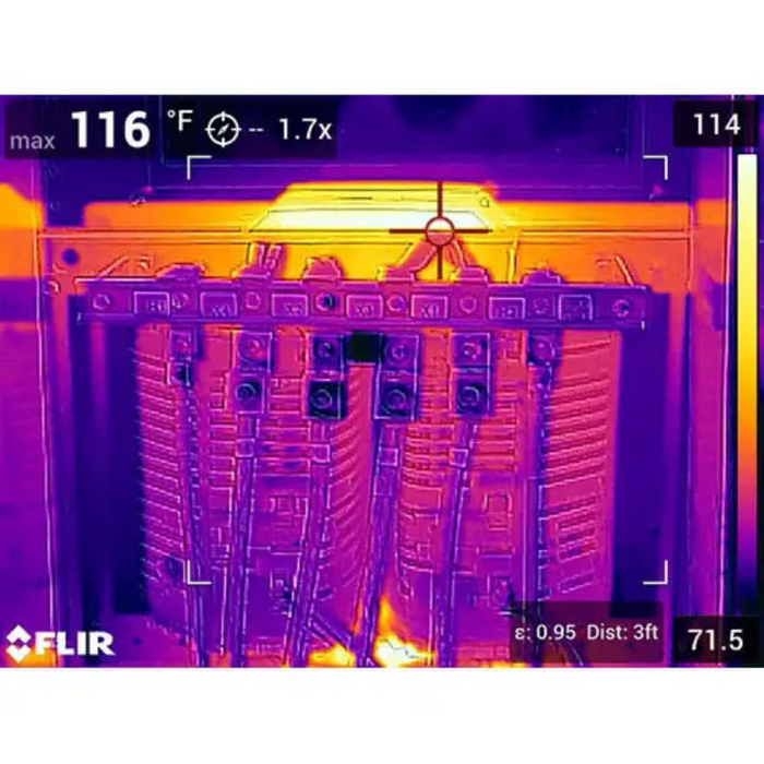 Teledyne FLIR E96 24 thermal image electrical panel color display flir interface.
