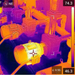 Teledyne FLIR E96 42 14 thermal view of electric motor and piping system.