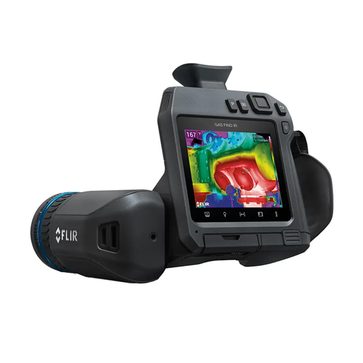 Teledyne FLIR GF77 25 LR angled back view screen thermal image.