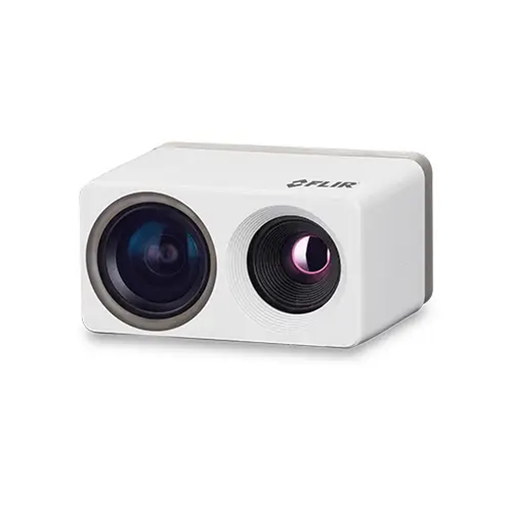 Teledyne FLIR HADRON 320 6.3MM 30HZ angled view white case dual lens module.