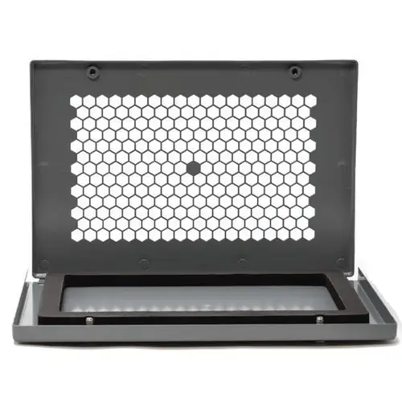 Teledyne FLIR IRW 24PS large format infrared inspection window open front view honeycomb metal screen.